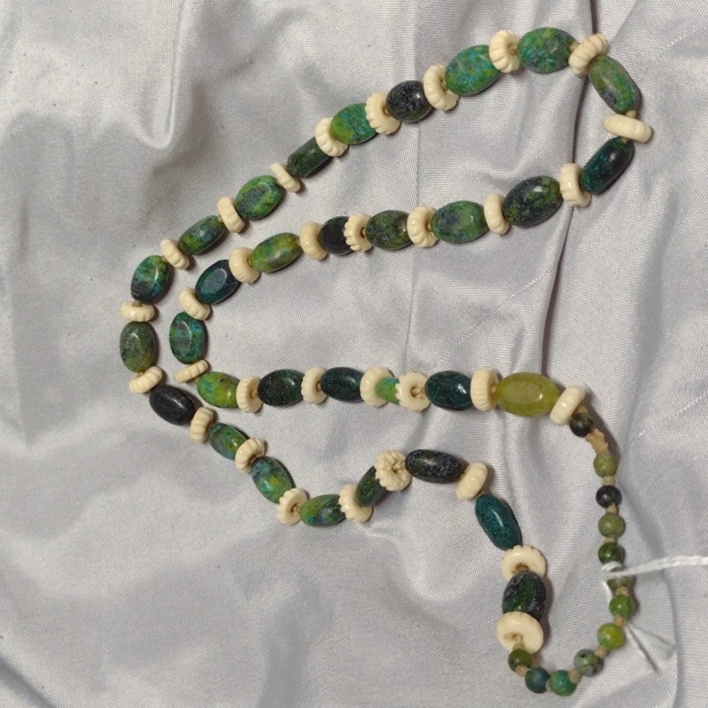 Necklace African Turquoise and Bone